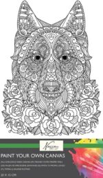 Платно за оцветяване Grafix - Вълк, 20 x 15 cm